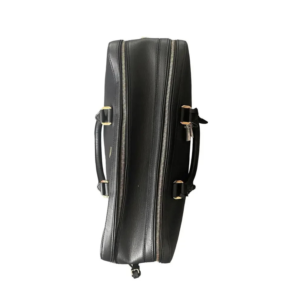 $5,500 NWT Brioni Black Grained Scratched Resistance Leather Briefcase